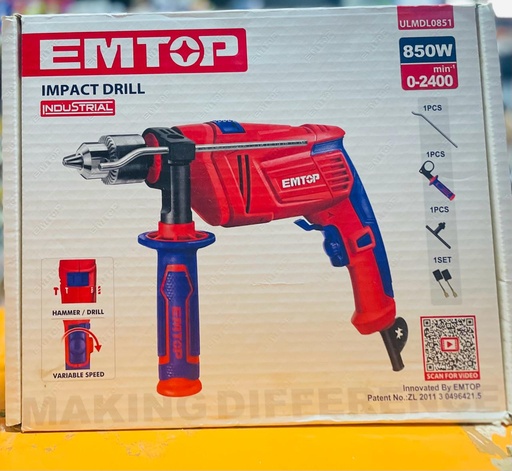 [BTH-3152 ULMDL0851] EMTOP TALADRO INDUSTRIAL DE IMPACTO 1/2" 850W BTH-3152 ULMDL0851