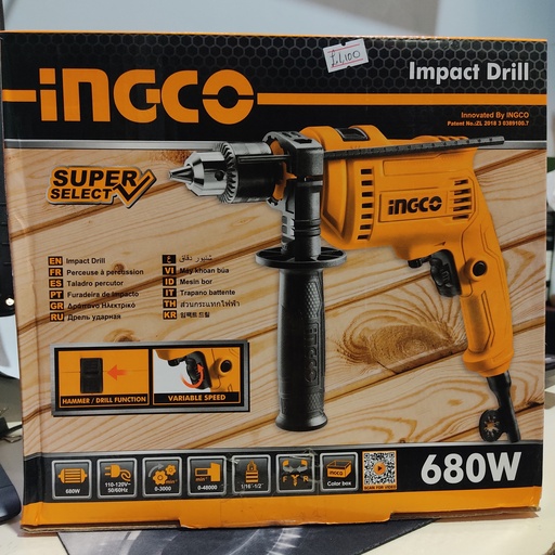 [UID6808] TALADRO DE IMPACTO 680W SUPER SELECT INGCO UID6808