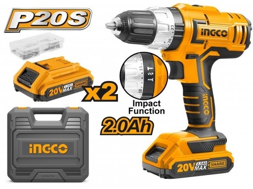 [UCIDLI20031] TALADRO DE IMPACTO INALAMBRICO 20V INGCO UCIDLI20031