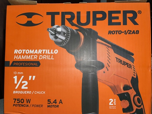 [14658] TALADRO ROTAMARTILLO TRUPER 1/2 750W 14658