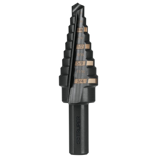 [12123] BROCA ESCALONADA PARA HIERRO 1/4 3/4 TRUPER 12123