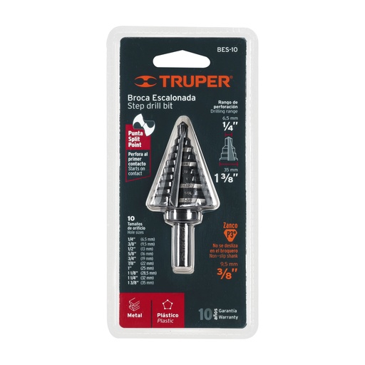 [12126] BROCA ESCALONADA PARA HIERRO1/4 1-3/8 TRUPER 12126