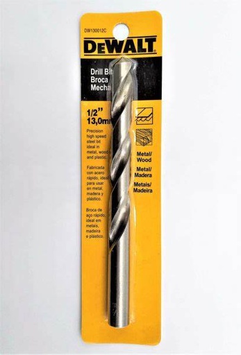 [DW130012C] BROCA PARA HIERRO 1/2 DEWALT DW130012C
