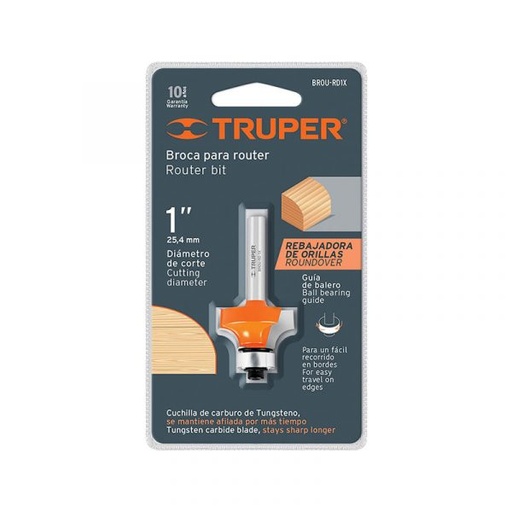 [11469] BROCA PARA ROUTER 1X1/2 TRUPER REDOND C/BAL 11469