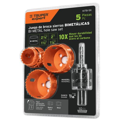 [100815] JUEGO DE BROCAS PARA LLAVIN 5PCS TRUPER EXPERT 100815