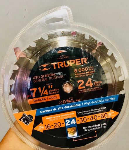 [18300] DISCO SIERRA CIRC 7-1/4 TRUPER ST-724