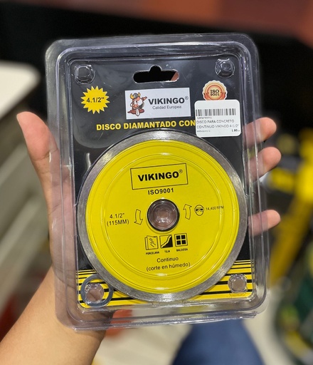 [VIKINGO 4-1/2] DISCO PARA CONCRETO CONTINUO VIKINGO 4-1/2" DIAMANTE