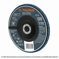 [11689] DISCO P/A CABADOS 7/8*7 GRANO 80 TRUPER 11689