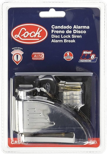 [LOCK] CANDADO ALARMA FRENO DISCO CASOD LOCK
