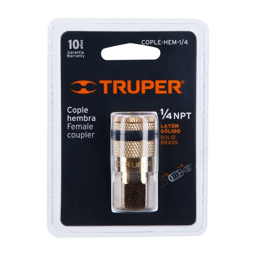 [19084] COPLE RAPIDO TIPO F P/COMPRESOR TRUPER 1/4  19084