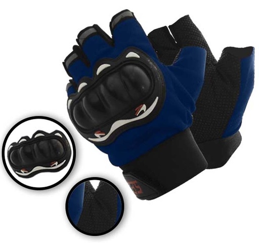 [BTH-8818] GUANTE PARA MOTO CON NUDILLOS CORTO AZUL BTH-8818