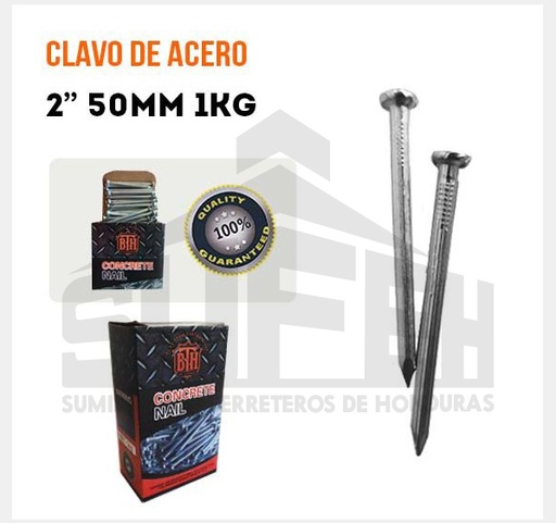[BTH1426] CLAVO ACERO 2" CAJITA 1Kg BTH1426 