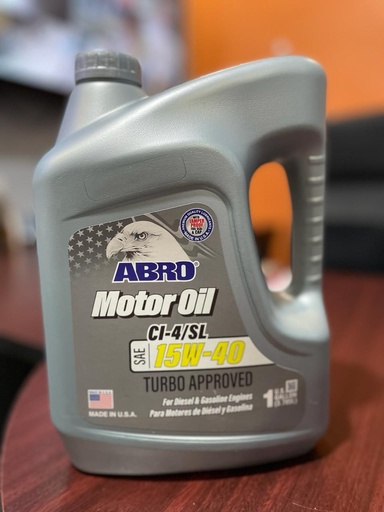 [CI-4/SL] ACEITE PARA MOTOR 15W/40 GALON ABRO CI-4/SL