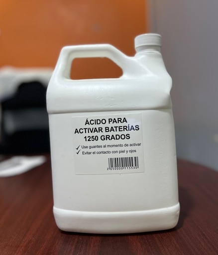 [1250 GRADOS] ACIDO P/BATERIA DE CARRO 1 GLN 1250 GRADOS