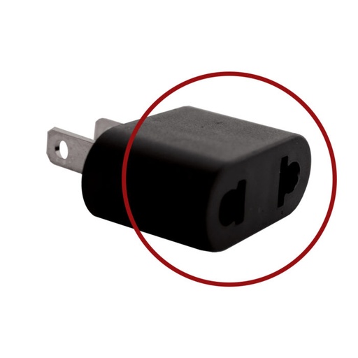 [ 776-BK] ADAPTADOR REDONDO A PLANO 15A 125V EAGLE 776-BK