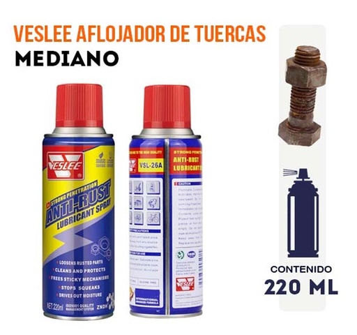 AFLOJADOR DE TURCAS MEDIANO VESLEE VSL-26B 220ML