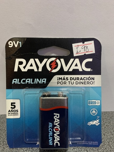 [9V1 A1604-1LA] BATERIA RAYOVAC 9V1