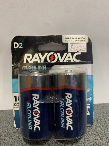 [D2 813-2LA] BATERIA RAYOVAC D2