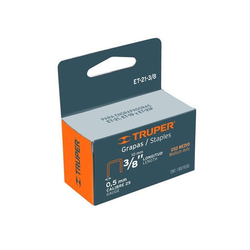 [ET-50-3/8] GRAPAS PARA GRAPADORA TRUPER 3/8 17982