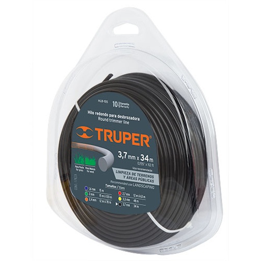 [17631] HILO PLASTICO REDONDO PARA SHINDAIWA 3.7MM TRUPER 17631