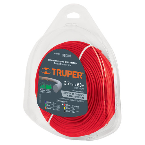 [17610] HILO PLASTICO REDONDO PARA SHINDAIWA2.70MM TRUPER 17610