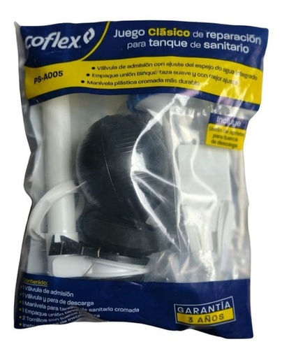 [ PS-A015 COFLEX] JUEGO DE ACCESORIO PARA TANQUE DE BAÑO PS-A015 COFLEX