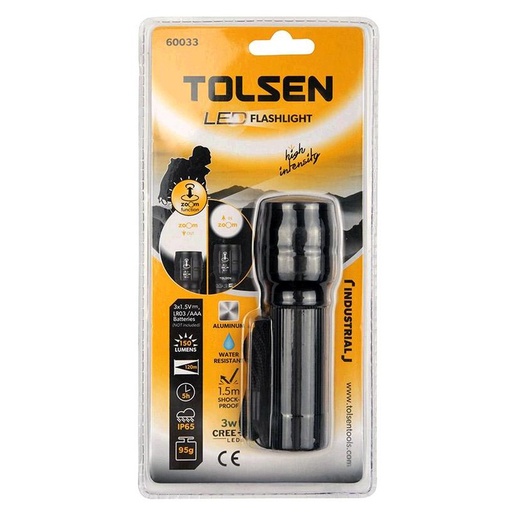 [60033] LINTERNA M/TOLSEN D/MANO T/INDUSTRIAL T/LED 4.5V 150L 60033