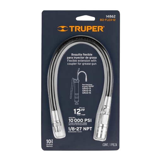 [14862] MANGUERA FLEXIBLE PARA ENGRASAR TRUPER BO-FLEX-12