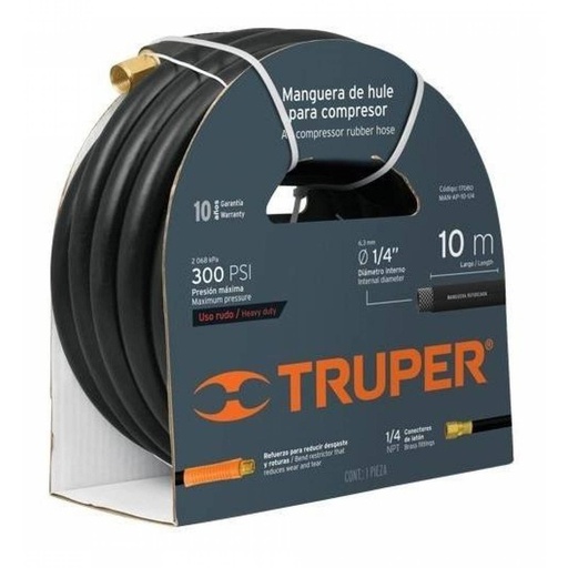 [19017] MANGUERA P/COMPRESOR 300PSI TRUPER 3/8 X10MTS 19016