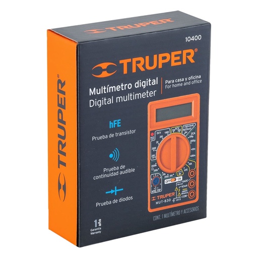 [10400] MULTIMETRO TESTER DIGITAL TRUPER 10400