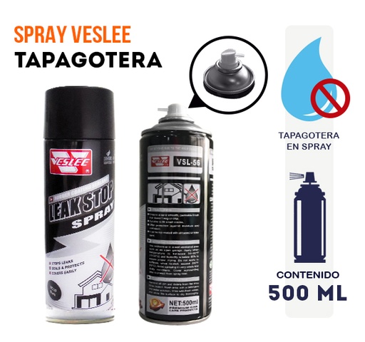 SPRAY TAPAGOTERAS BLANCO 500ML VESLEE LEAK STOP