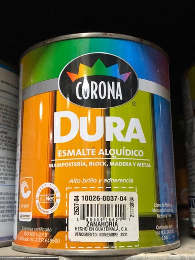 [2637-04 NUEVA] PINTURA CUARTO AC CORONA ZANAHORIA 2637-04