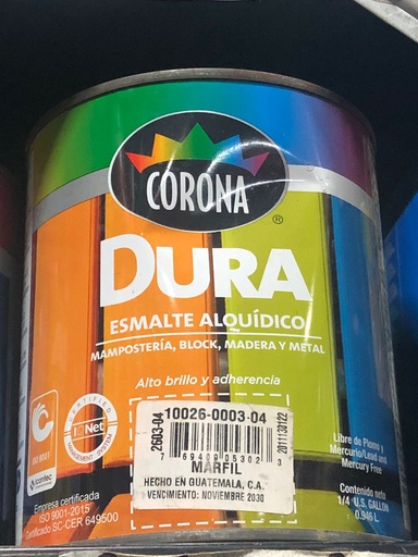 [2603-04 NUEVA] PINTURA CUARTO AC MARFIL 2603-04