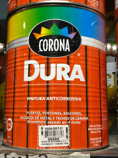 [2601-04 NUEVA] PINTURA CUARTO AC NEGRO CORONA 2601-04