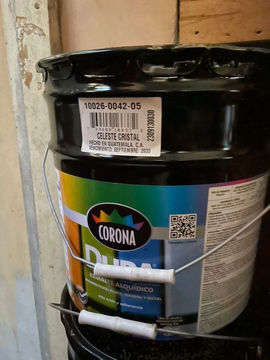 [2642-05] PINTURA CUBETA AC CORONA  CELESTE CRISTAL 2642-05