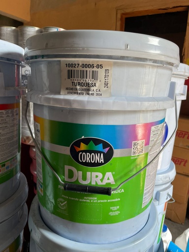 [2706-05] PINTURA CUBETA AG CORONA LATEX TURQUESA  2706-05