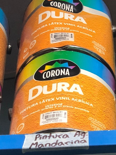 [2715-01 NUEVA] PINTURA GALON AG CORONA  MANDARINA 2715-01