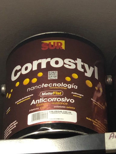 [09345-348-06] PINTURA ANTIC CORROSTYL  ROJO TERRACOTA 1 GALON 348-06 SUR
