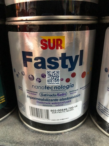 [545-700-14] PINTURA CUARTO SUR FASTYL NEGRO 545-700-14