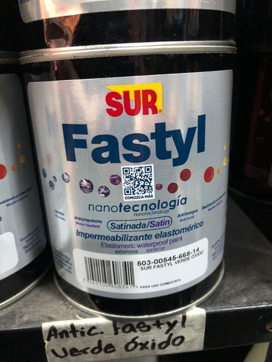 [545-665-14] PINTURA FASTYL VERDE OXIDO CUARTO 545-665-14