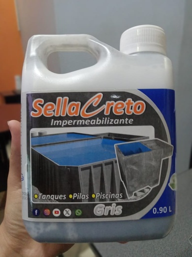[GRIS 900ML] ADHERENTE SELLACRETO GRIS  SELLADOR IMPERM.900ML