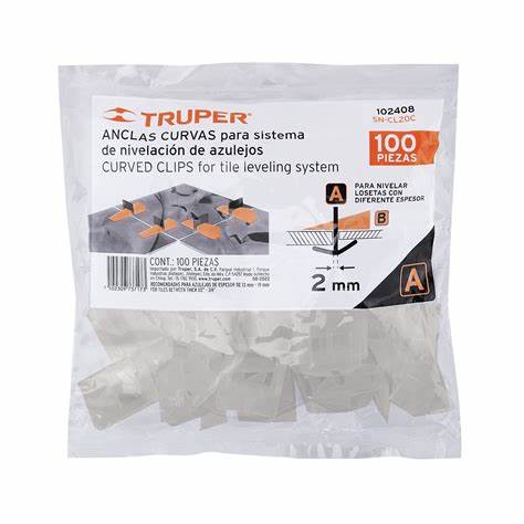 [102408] ANCLAS P/NIVELAR AZULEJO CURVAS TRUPER 102408 SN-CL20C