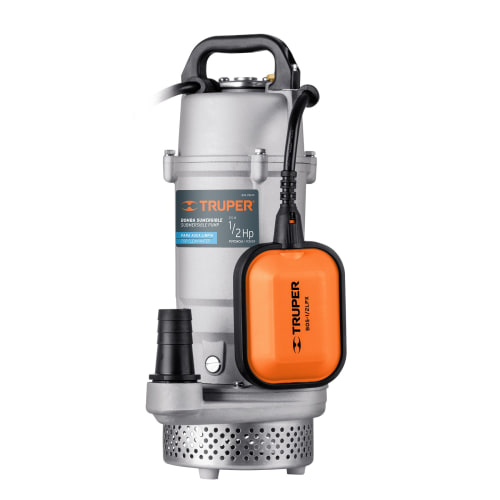 BOMBA P/AGUA LIMPIA 1/2-HP SUMERGIBLE USO RUDO TRUPER 15001