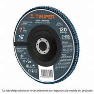 DISCO P/CABADOS 7/8X7 GRANO 120 TRUPER 11678