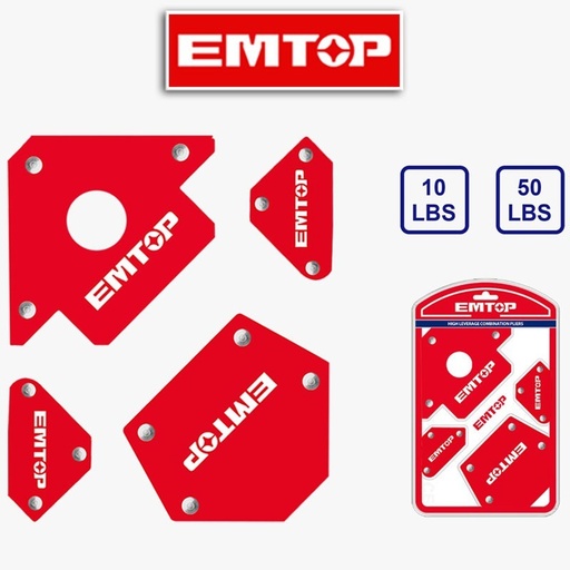 EMTOP ESCUADRAS CON IMAN EN JGO 4PCS EMWH4002