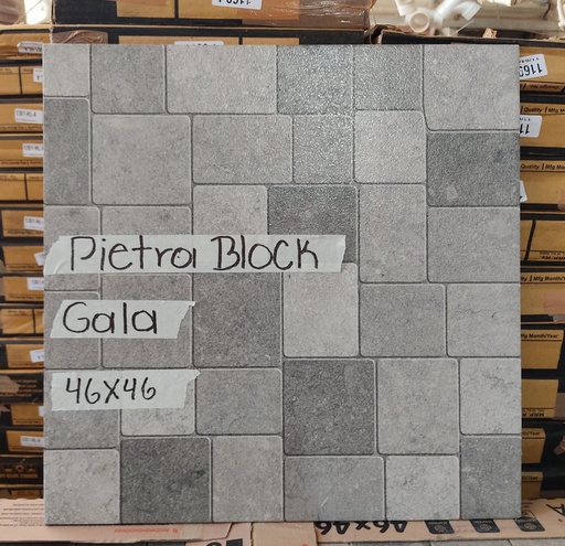 [GTI PIETRA 9PZA] CERAMICA GALA PIETRA BLOCK POR METRO [46X46] (1.90MTS LA CAJA DE 9PZA)
