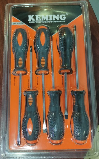 [KEMING] JUEGO DE DESARMADORES  DE 6PCS  KEMING