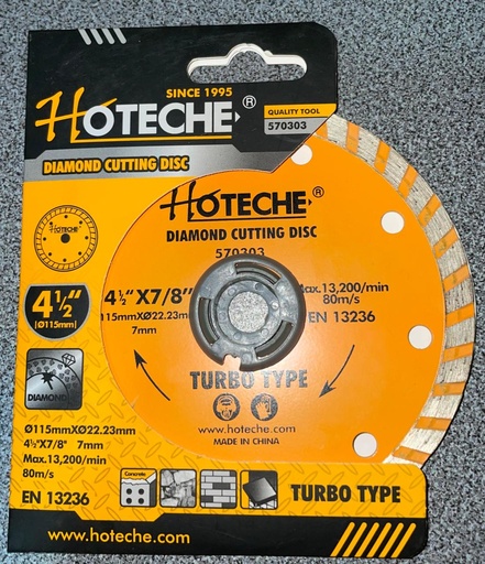 [570303] DISCO 4-1/2 CONTINUO DIAMANTADO HOTECHE