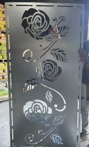 [LAM008] LAMINA DECORATIVA ROSAS P/PUERTA DE METAL 008