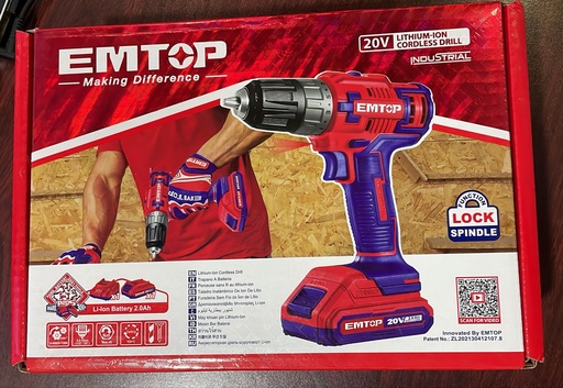 [ULCDL6200118] TALADRO 20V BATERIA+CARGADOR EMTOP 